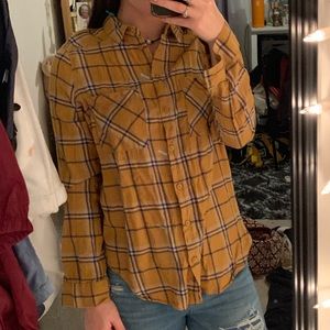 double pocket, mustard flannel